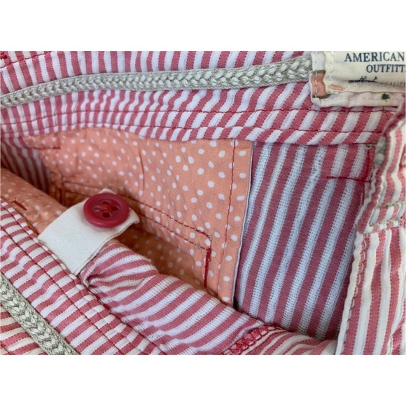 AmericanEagleOutfitters PastelRed Pinstrip… - Picture 3 of 5